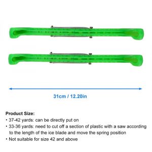 (Vert) 1 Paire De Protecteurs De Lame De Patinage À Glace Réglables En Plas - Neuf