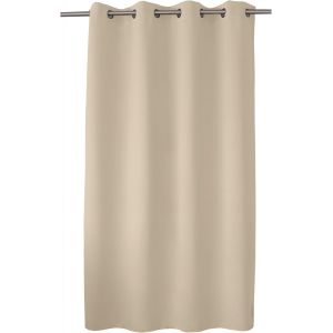 Eryi-Rideau Obscurcissant Avec ?illets Argentés, Ivoire, 140x180cm, 100% Polyester, Tissu Certifié Oeko-Tex, Collection Réglisse - Neuf
