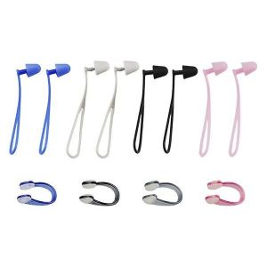 Lot de 4 bouchons d'oreilles et pinces-nez étanches en silicone avec étui pour la natation ¿ Confort et protection pour les nageurs - Neuf