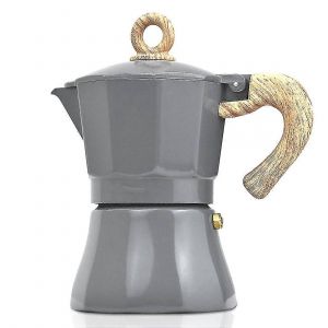 Machine à expresso sur la cuisinière,cafetière moka en aluminium de 3 tasses pour espresso classique,cafetière italienne et caméra - Neuf