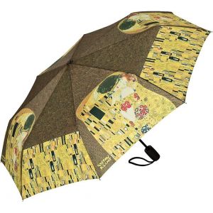 Parapluie De Poche Ouverture Et Fermeture Automatique R&eacute;sistant Au Vent Pliant Gustav Klimt : Le Baiser Automatique L&eacute;g&egrave;rement Stable Arte - Neuf