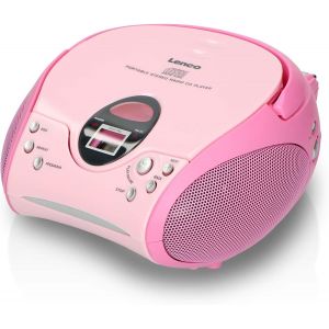 VornixorSarlshop-SCD24 - Radio CD enfant - St&eacute;r&eacute;o - Boombox - Tuner Radio FM - Ttel Storage - 2 x 1.5W RMS Power - Secteur & Batterie - Rose - Neuf