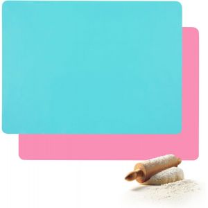 AYUHR-2 Pièces Tapis Silicone, 30x40cm Tapis de Table en Silicone Antidérapant, Tapis Silicone Resine Epoxy, Tapis Silicone Antiadhésif, Tapis Silicone Cuisine pour Artisanat, Peinture, Repas, Sets d - Neuf