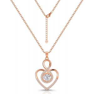 Kal-Collier Pour Femme, Collier En Forme De Coeur En Argent Sterling 925, Pendentif Amour En Zircone Cubique, Collier Pour Femme, Cadeau Pour Femme, Amie, Maman - Neuf