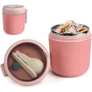 Pot Alimentaire Isolé Sous Vide Pour Les Enfants Avec Cuillère Pliable,Récipient Alimentaire Thermique En Acier Inoxydable Thermos Alimentaire Tasse À Soupe Étanche Nourriture Chaude Froide Pour Schoo - Neuf