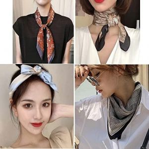 Tzf-Femme Foulard Soie Ressentir Carré Foulards Satin De Soie Mouchoir Echarpe - Neuf