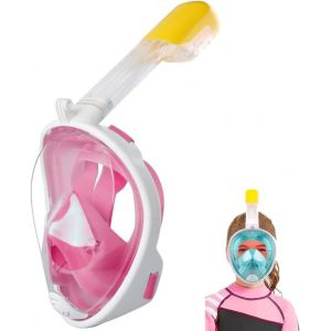 Masque De Plongée Intégral Pour Enfants, Masque De Plongée Avec Tuba 180° Hd Anti-Fuite Et Anti-Buée, Jouet De Plongée Avec Tuba Pour Enfants - Neuf