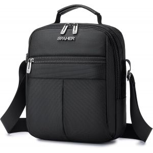 CHENG-Pochette Homme Sacoche Sacs à Main Sac Bandouliere Sac Besace Sac Porte Epaule Homme Sac Poitrine Sac d'épaule Ipad Messager Sac d'affaires Porte-document Crossbody Cadeau - Neuf