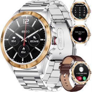 Montre Connect&eacute;e Homme 1.32'' Smartwatch Avec Appel Bluetooth E Assistente Vocale Montre Intelnte Sports Etanche Podom&egrave;tre Calorie Montre De Fitness Pour Android Ios[Z1128] - Neuf