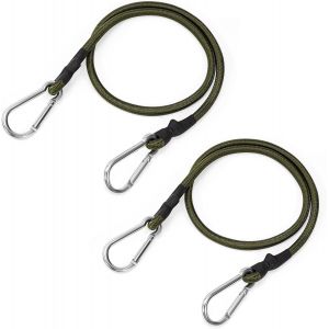 CHECARZHN--NO1-Tendeurs Avec Mousqueton Cordon Élastique Très Résistant Sangles D'Arrimage Pour Luggee Fixation De Moto, Voiture, Coffre, Vélo 90Cm 2 Pièces - Neuf
