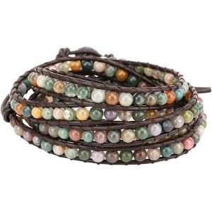 Leather Layered Bracelet For Women, Bohemian Style Diamond Bead Multilayer Bracelet For Women Girls Ladies - Neuf