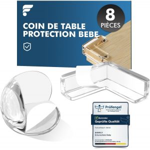 Coin De Table Protection Bebe,8 Pcs Rond + Angle Droit Protection Coin De Table Bébé,Protege Angle Bebe Sécurité Pour Meuble,Bureau,Maison,École,Avec Une Forte Adhérence - Neuf