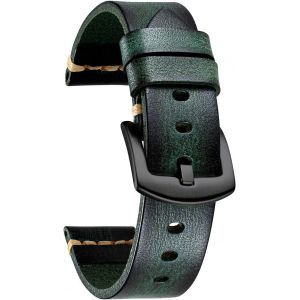Eryi-Bracelet Montre En Cuir Tanné Dégradé Pour Homme Femme Bracelets De Montres De Remplacement 18mm 20mm 22mm 24mm 26mm Bracelet Montre Rétro Vintage En 7 Couleurs Avec Boucle En Acier - Neuf