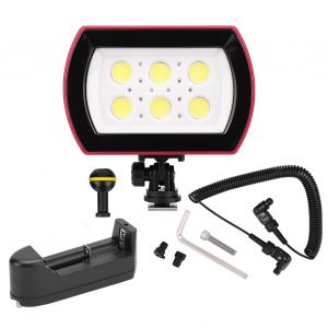 Lampe de plongee LED 40 m/130 pi avec batterie pour camping, video, photographie sous-marine, US 100-240 V - Neuf