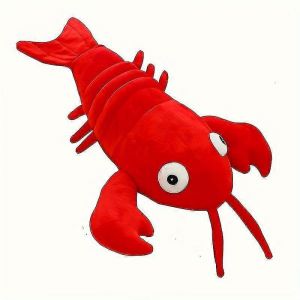 Peluche &eacute;crevisse poup&eacute;e mignonne fruits de mer &eacute;crevisses fille cadeau oreiller coussin cadeau - Neuf