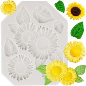 Kal-Moules En Silicone Tournesol Pour Décoration De Gâteau, Fondant, Décoration De Gâteau, Pâte À Sucre, Pâte À Sucre, Pâte À Sucre, Chocolat, Argile Polymère - Neuf