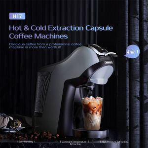 Cafetière à capsules 4 en 1 HiBREW H17, infusion à froid et à chaud, extraction à 20 bars, 7 niveaux de réglage de l&#39;eau, commande tactile - Neuf