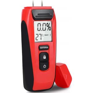 Divers Matériaux Détecteur d'Humidité, l'Humidité Testeur avec Affichage LED et 2 Broches Numériques Portables Hygromètre Peut Détecter le Bois, les Meubles, les Murs et les Matériaux de Construction - Neuf