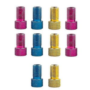 Lot De 10 Bouchons De Valve Color&eacute;s Avec Adaptateurs Pour Gonfler Les Pneus De V&eacute;lo &iquest; Durables Et Indispensables Pour Les Cyclistes - Neuf