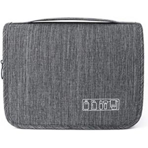 MAA-Sac de Toilette Suspendu de Voyage, Sac de Toilette imperméable à l'eau pour Hommes, Femmes Voyage d'affaires Sac de Toilette Pliable Rasage Salle de Bain Makeup Pack (Gris) - Neuf