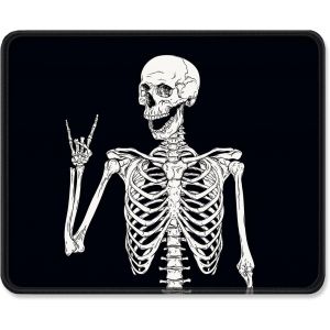 Tapis De Souris Gaming Tapis Souris Avec Bord Cousu Et Base En Caoutchouc Antidérapante, Surface Spéciale Texturée Résistant À Usure, 260 X 210Mm Epaisseur 3Mm,Squelette Humain - Neuf