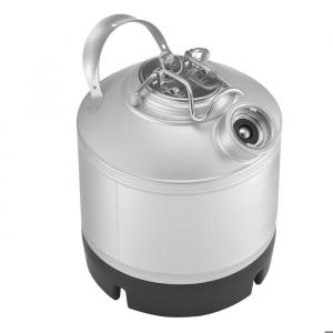 F&ucirc;t de Nettoyage pour Syst&egrave;me de Tirage de Bi&egrave;re 6,5 L-Duoku-Acier Inoxydable 304-avec Raccords en D et d'Une Base en Caoutchouc - Neuf