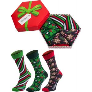 Jgd-- Femme Homme Chaussettes No&euml;l Dans La Bo&icirc;te Cadeau - 3 Paires - Neuf