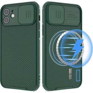 TRAHOO-Coque de protection pour iPhone 12 et iPhone 12 avec couvercle pour appareil photo [Prise en charge du chargeur Magsafe] - Coque fine Magsafe pour iPhone 12 - Avec lentille coulissante - Pour - Neuf