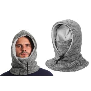 Cagoule Polaire Coupe-Vent &Agrave; Capuche Pour Homme - Grise - Neuf