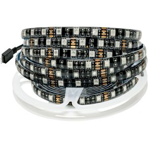 12v Bande Led Rgb, 5m Ruban Led Noir Carte Pcb 5050 Ip65 &Eacute;tanche 300 Leds Changement De Couleur Bande Lumineuse Led Pour Chambre &Agrave; Coucher, D&eacute;coration De Cuisine - Neuf