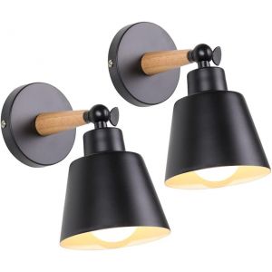 Ulteronixshop-2 Packs Appliques Murales Vintages Industrielles Plafonniers Luminaires E27 En M&eacute;tal R&eacute;glable Lampe Murale Interieur R&eacute;tro Pour Chambre Cuisine Restaurant - Neuf