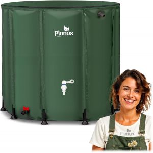Ulteronixshop-R&eacute;servoir De Pluie 1000 L Baril d'eau avec Vanne De Vidange 96 x 120 cm Vert - Neuf