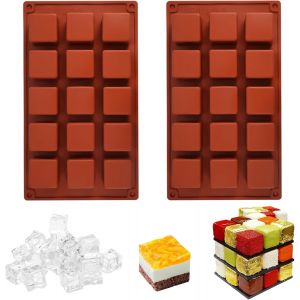 KAL-30 Cavités 3,3Cm Moule Silicone Carré Chocolat Praliné, Cube Moule Silicone Patisserie, Silicone De Qualité Alimentaire, 30¿-230¿ Four Sûr, Pour Diy Gâteau, Glace, Pudding, Geléebonbon, Cake - Neuf