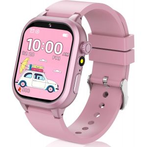 Montre Connect&eacute;e Enfant, Montre Intelligente Enfant Filles Gar&ccedil;ons Avec 32 Jeux, Mp3 Lecteur De Musique, Cam&eacute;ra, 13 R&eacute;veil, Podom&egrave;tre, Ip68 &Eacute;tanche Montreenfants Jouets Cadeaux D'Anniversaire 3-12 - Neuf