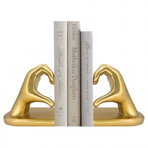 Coeur les Mains d'Or de la Sculpture serre-livres, l'Amour Doigt Esth&eacute;tique du D&eacute;cor de Salle de S&eacute;jour Chambre &agrave; coucher, Unique de Cadeau de Mariage pour les Femmes les Filles - Neuf