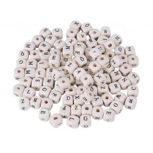 Lot De 100 Perles Carr&eacute;es En &Eacute;rable M&eacute;lang&eacute;es,Forme Cubique,Pour La Fabrication De Bijoux - Neuf