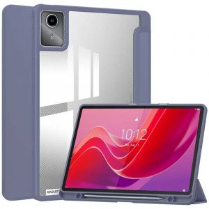 Pour Lenovo Tab M11 &Eacute;tui Tb-330Fu 331Fc Avec Porte-Stylo Support Pliant Housse De Tablette Intelligente Funda Pour Xiaoxin Pad 2024 11 Pouces &Eacute;tui.Lavender Purple.Tab M11 2024 - Neuf