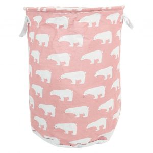 Panier a linge pliable de grande capacite, sac de rangement pour vetements, jouets, fournitures pour la maison, rose - Neuf