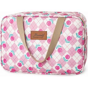 KALANKA-Trousse de Toilette Femme Voyage, Sac à Cosmétiques étanche Portable, Sac de Lavage Grande Capacité, Sac de Maquillage Floral Sac D'organisation pour Femmes et Filles - Neuf