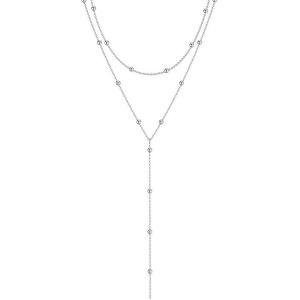 Kal-Bijoux Femme Cha&icirc;ne Longue En Y Pour-Collier Multi Rangs En Acier Inoxydable En Bijoux Femmes Cha&icirc;ne Longue &Eacute;l&eacute;gante Pour Femmes,Ensemble De Cha&icirc;nes Chaine Plaqu&eacute; Or Femme - Neuf