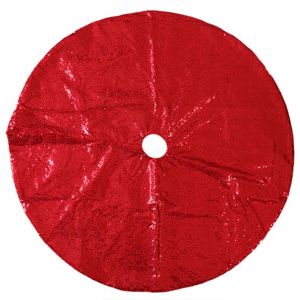 Jupe de sapin de No&euml;l 91 cm (36 po) &agrave; paillettes rouges/roses/dor&eacute;es, tapis rond scintillant pour les f&ecirc;tes de fin d'ann&eacute;e, 1 pi&egrave;ce - Neuf