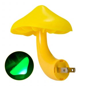 Veilleuse Led Champignon Veilleuse Douille Lampe Capteur De Lumi&egrave;re &Agrave; &Eacute;conomie D'&eacute;nergie Pour Chambre D'enfants Chambre Ue Prise Vert - Neuf