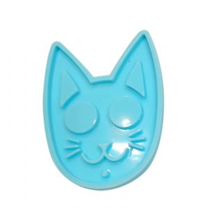 Brillant Brillant T&ecirc;te De Chat Porte-Cl&eacute;s Moule Bricolage Fait &Agrave; La Main Breloques Moule Moule En R&eacute;sine Artisanat Bijoux Silicone Moule Bleu - Neuf