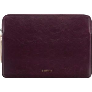 Housse Compatible Avec Macbook Air 13 Pouces M4 2025 M3 2024-2018, Macbook Pro 13 M2 M1 2022-2016, Cuir Pu, Marron Baie - Neuf