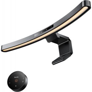 JEXNOVASHOP-Lampe Ecran PC Incurv&eacute; avec T&eacute;l&eacute;commande Double R&eacute;glage, 45CM Lumi&egrave;re Ecran R&eacute;glable Eclairage Gradation Automatique, LED USB Lampe d'Ordinateur Monitor Light Bar - Curved - Neuf
