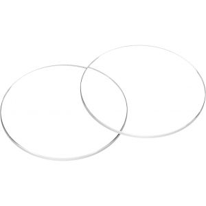 Kal-2pcs Verre De Montre En Cristal 36mm Dia 1.2mm Bord Biseauté Plat Rond Verre Ultra-Clair Visage De Montre Crystals Len Miroir De Cadran Pièces De Rechange Pour Réparation De Montre - Neuf