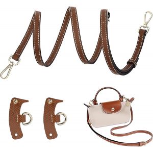 nzqaf-Bandouliere pour Sac Longchamp, Laniere Sac Longchamp, Bandoulière avec 2 Adaptateurs de Bandoulière pour Sacs à Bandoulière pour Femmes et Hommes, Bandoulière Large - Neuf