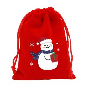 RBCKVXZ Rouge de No&euml;l de Flanelle Sacs &agrave; Cordon de serrage, 8 x 6 Pouces, Compatible avec les F&ecirc;tes et de Cadeaux d'Emballage de Bonbons, R&eacute;utilisable Traiter des Sacs pour les Faveurs de Partie de - Neuf