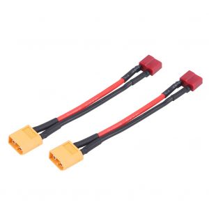 Lot de 2 adaptateurs RC en silicone, connecteurs convertisseurs, fiche T femelle vers XT60 male - Neuf