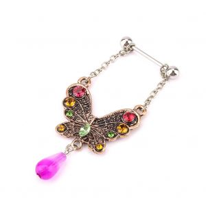Piercing De Corps Papillon En Acier Chirurgical Pour Teton - Neuf